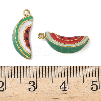 304 Stainless Steel Enamel Pendants STAS-K306-30G-1