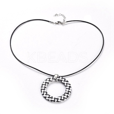 Raffia Woven Pendants Necklaces NJEW-JN02359-02-1