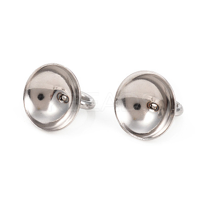 201 Stainless Steel Bead Cap Pendant Bails STAS-L244-27E-P-1