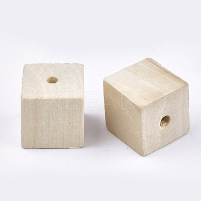 Natural Wood European Beads WOOD-T013-25mm-1