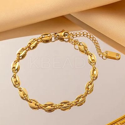 316 Surgical Stainless Steel Chain Bracelets LS-BJEW-P349-03C-G-1