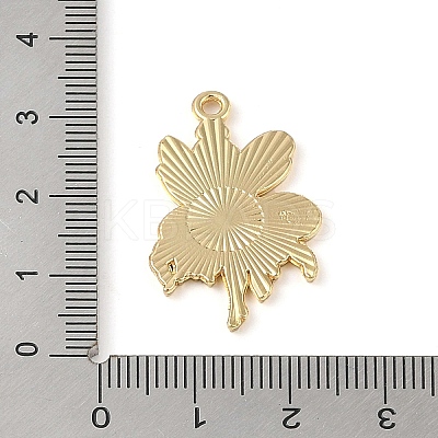 Golden Plated Alloy Eanaml Pendants PALLOY-S184-04G-A-1