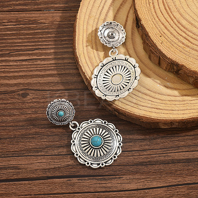 Zinc Alloy & Acrylic Stud Dangle Earrings WG70D1A-02-1