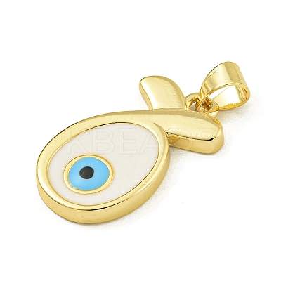 Rack Plating Brass Enamel Pendants KK-U029-12G-1