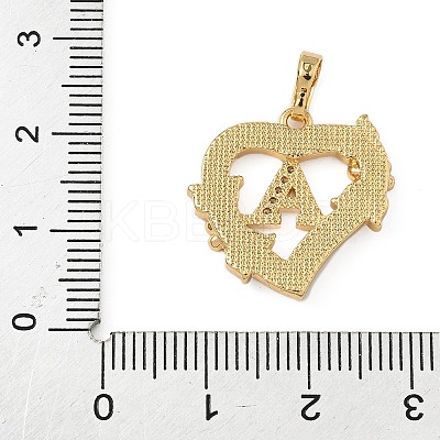 Brass Micro Pave Cubic Zirconia with Shell Pendants KK-Z115-14G-1