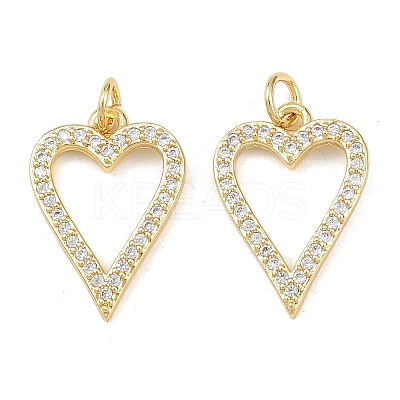 Brass Micro Pave Cubic Zirconia Pendants KK-L251-06G-05-1