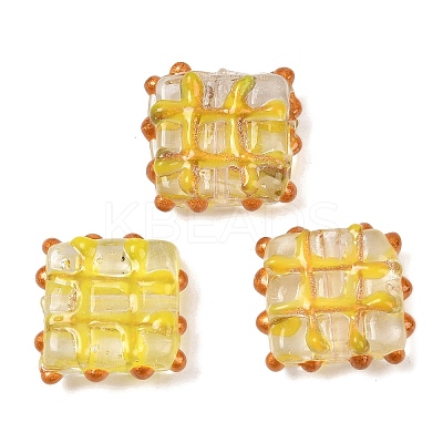 Handmade Gold Sand Lampwork Beads LAMP-L082-01B-1