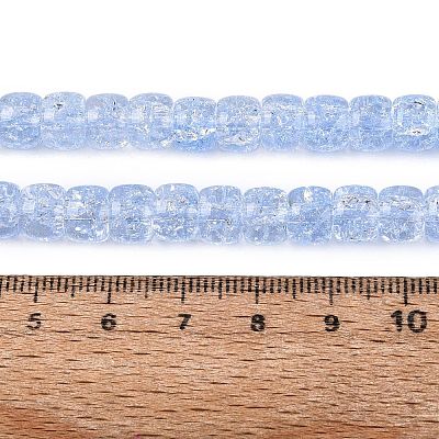 Crackle Transparent Glass Beads Strands GLAA-N069-03A-03-1