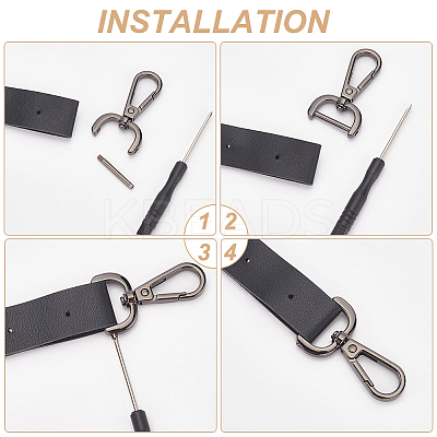 12Pcs 2 Styles Alloy Swivel Lobster Claw Clasps FIND-WR0006-03B-1