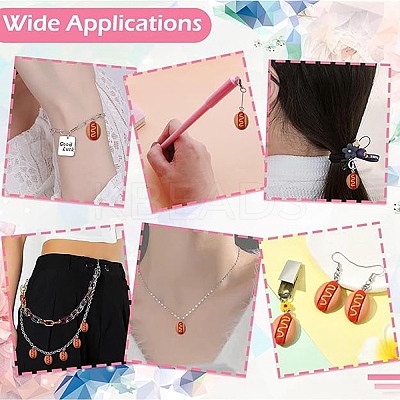 20Pcs Opaque Resin Pendants RESI-YW0005-06-1