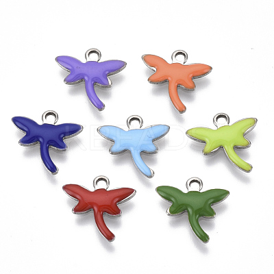 201 Stainless Steel Enamel Charms STAS-N088-19-1