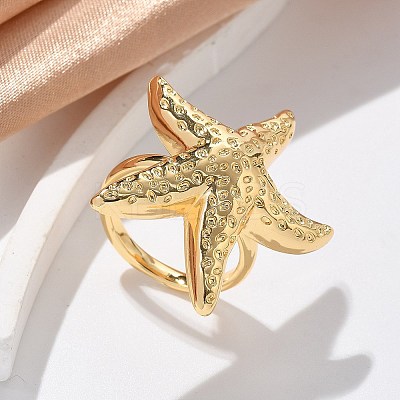 Brass Finger Rings for Women RJEW-U041-22G-1