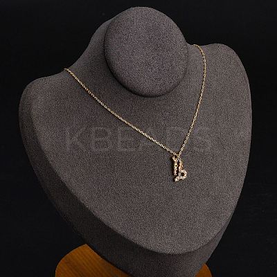 925 Sterling Silver Colorful Cubic Zirconia Constellation Pendant Cable Chain Necklaces for Women STER-R009-01G-08-1