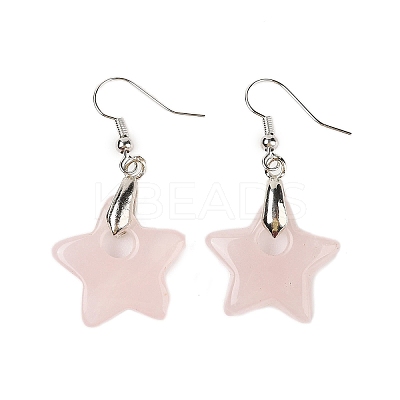Natural & Synthetic Mixed Stone Dangle Earrings EJEW-F343-C-1