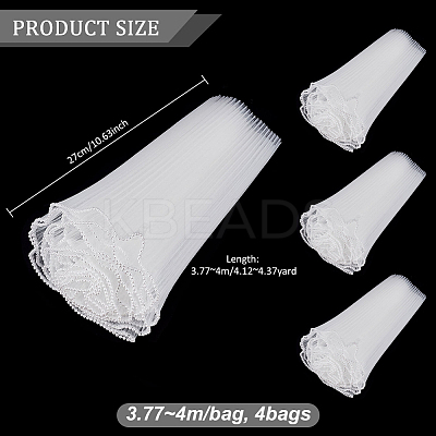 4 Bags Polyester Flower Bouquet Wrapping Mesh Paper ORIB-BC0001-12B-1