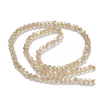 Electroplate Glass Beads Strands GLAA-Q105-02-07-1