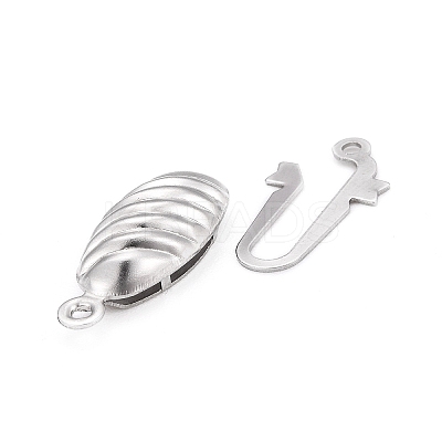 Tarnish Resistant 304 Stainless Steel Box Clasps STAS-G140-18P-1