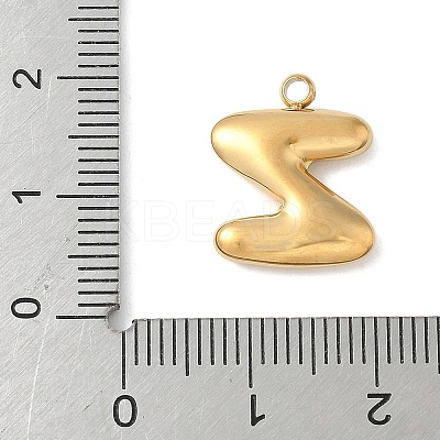 304 Stainless Steel Initial Pendants STAS-S186-12Z-G-1