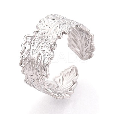 304 Stainless Steel Cuff Rings for Women RJEW-N052-07P-1