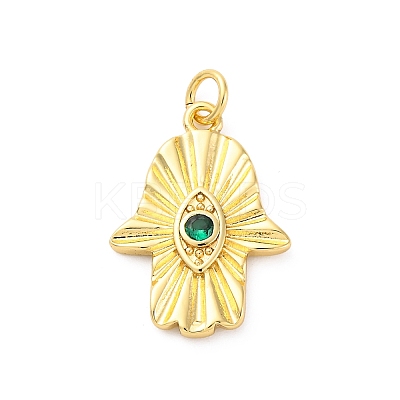 Brass Micro Pave Cubic Zirconia Pendants KK-D325-50G-1