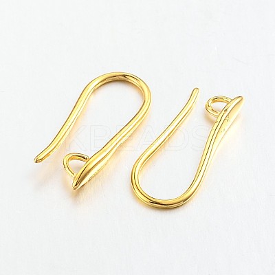 Brass Earring Hooks for Earring Designs KK-M142-02G-RS-1