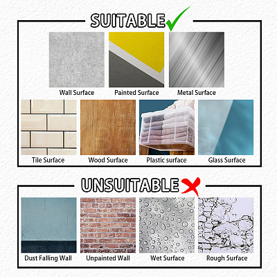 Translucent PVC Self Adhesive Wall Stickers STIC-WH0015-309-1