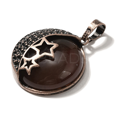Natural Red Agate(Dyed & Heated) Pendants G-P560-01R-14-1