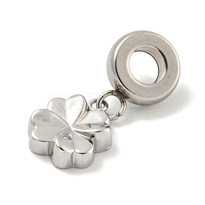 Non-Tarnish 304 Stainless Steel European Dangle Charms STAS-U005-41P-1