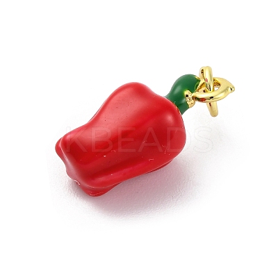 Brass Enamel Pendants X-KK-U066-03B-G-1