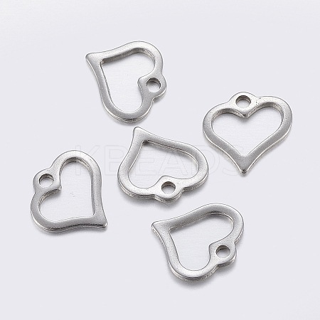 Tarnish Resistant 304 Stainless Steel Open Heart Charms LS-STAS-F159-38P-1