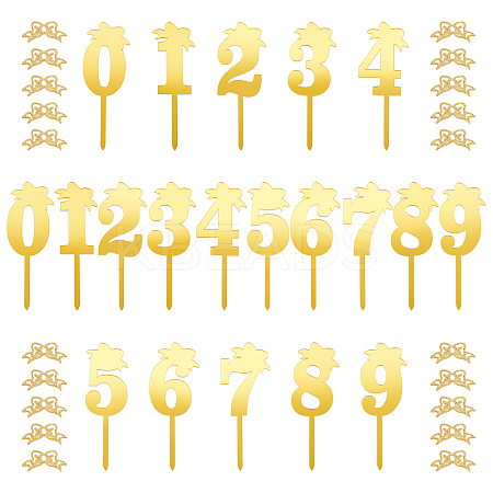 6Pcs 6 Style Acrylic Cake Insert Card Decoration BAKE-SD0001-03-1