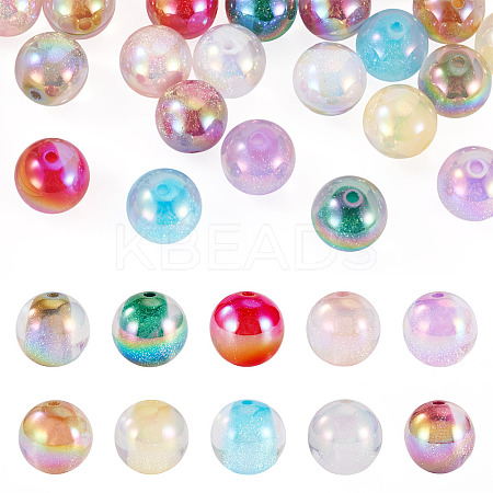 10 Colors Acrylic Imitate Cat Eye Beads FIND-TA0009-23A-1