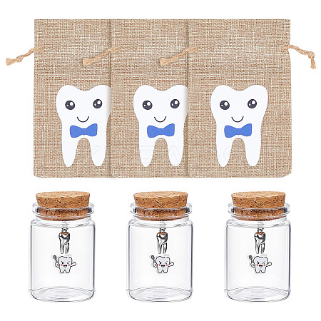 Transparent Glass Empty Bottles AJEW-NB00013-1