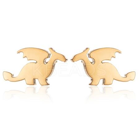 Cute Mini Flying Dragon Animal Earrings for Girls - Stainless Steel. ST7731318-1