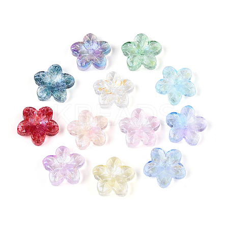Baking Paint Transparent Glass Beads DGLA-N014-08-1