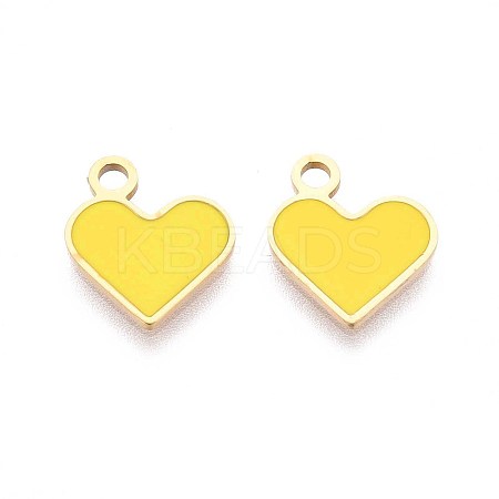 304 Stainless Steel Enamel Charms STAS-L022-483G-03-1