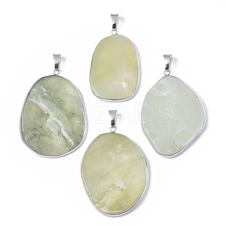 Natural New Jade Pendants G-R461-17D-1