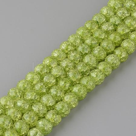 Synthetic Crackle Quartz Beads Strands GLAA-S134-10mm-18-1