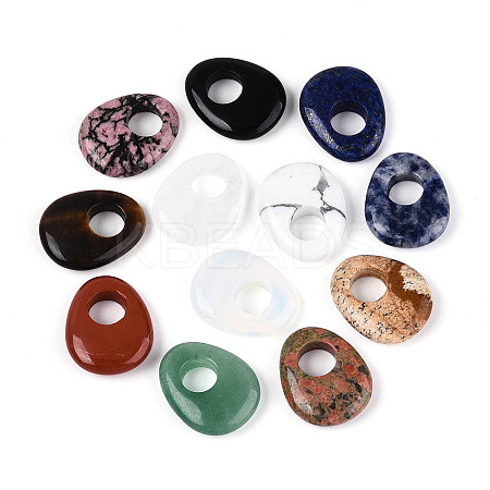 Natural & Synthetic Mixed Gemstone Pendants G-T144-09M-1