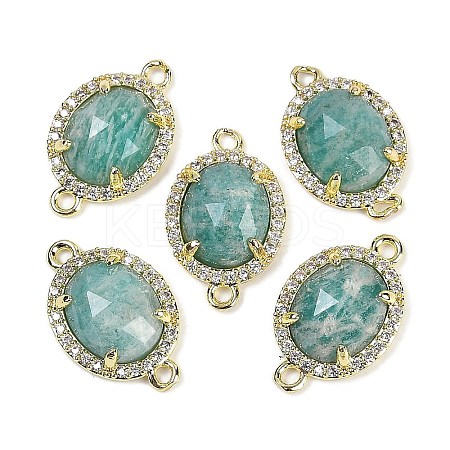 Natural Amazonite Faceted Oval Links G-B126-05G-03-1