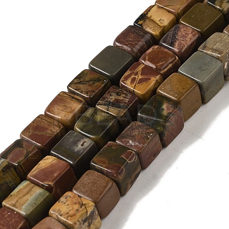 Natural Picasso Jasper Beads Strands G-Q161-C01-02-1