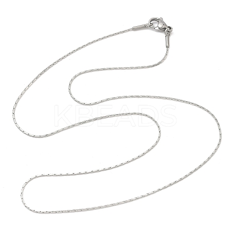 Tarnish Resistant 304 Stainless Steel Boston Chain Necklaces STAS-O053-15P-1