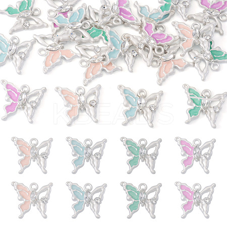 20Pcs 4 Colors Alloy Enamel Pendants ENAM-TA0003-29S-1