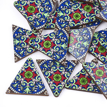 Printed Basswood Pendants WOOD-S045-013A-1