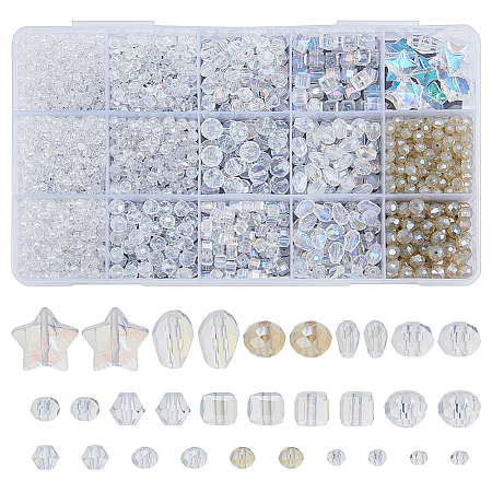 Electroplate Glass Beads Strands EGLA-DC0001-15-1