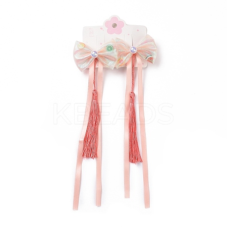 Bowknot Long Ribbon Alligator Hair Clip PHAR-D013-03C-1