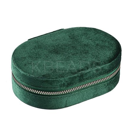 Italian Velvet Double Layers Jewelry Set Storage Zipper Boxes CON-G023-10E-1