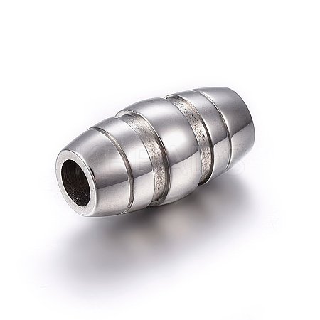 Tarnish Resistant 304 Stainless Steel Magnetic Clasps with Glue-in Ends LS-STAS-E440-57P-1