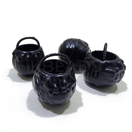 Halloween Plastic Pumpkin Basket Miniature Ornaments PW-WG81E2C-02-1