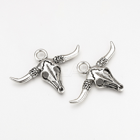 Tibetan Style Alloy Pendants TIBEP-Q078-10AS-NR-1
